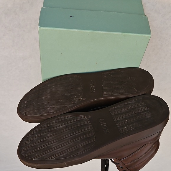 KOIO Men's Leather High-Top Sneakers in Dark Brown - Picture 7 of 8